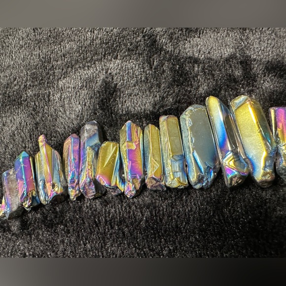 Titanium Quartz Covered Crystal Necklace - N w/o T - Picture 12 of 13